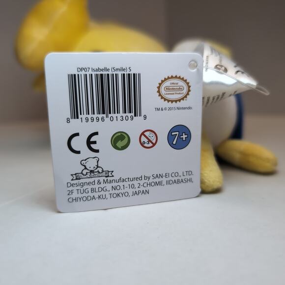 Animal Crossing Little Buddy Smiling Isabelle Plush w/ Tag Nintendo 2015 8" - Picture 9 of 10